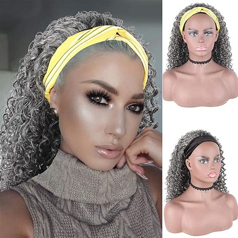 half black white wig|grey half wigs black women.